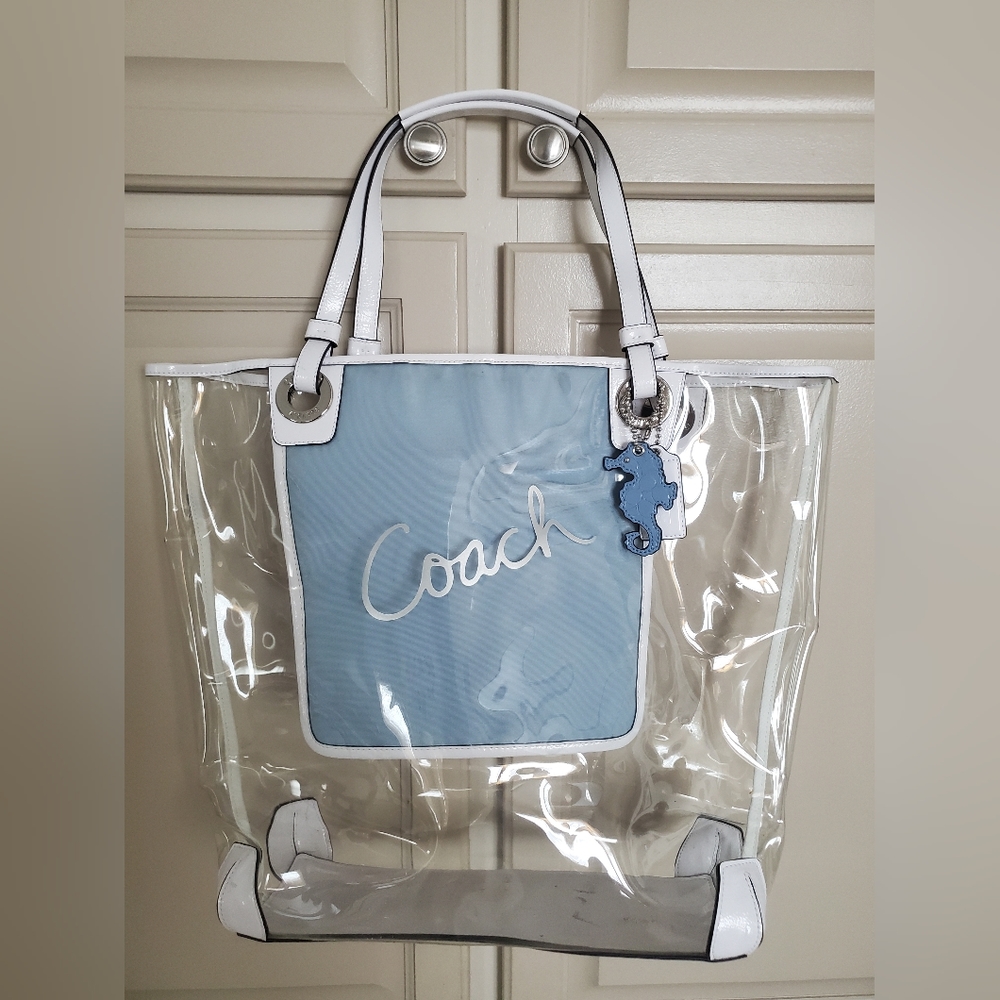 Coach Seahorse Clear Beach Bag